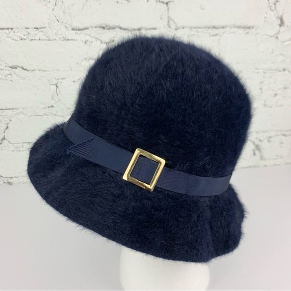 Kangol 60s Design Navy Blue Furgora Fuzzy Bucket Hat - Picture 1 of 7